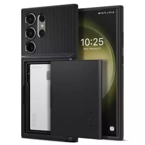 Estuche para Galaxy S23 Ultra - Spigen Slim Armor CS Black