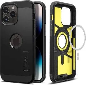 spigen-iphone14pro-tougharmor-black-1 Estuche para iPhone 14 Pro - Spigen Tough Armor MagFit Black
