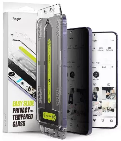 Protector de Pantalla para Galaxy S24 - Ringke Easy Slide Privacy Tempered Glass (Pack de 2)