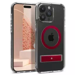 Estuche para iPhone 15 Pro Max Caseology - Capella Mag Kickstand Clear