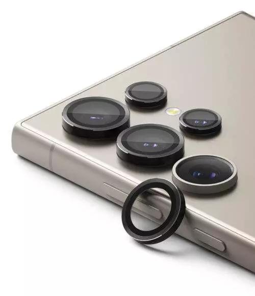 Protector de Pantalla para Galaxy S24 Ultra - Ringke Camera Lens Frame Glass Black