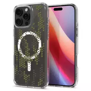 spigen-iphone16promax-ultrahybridmagfit-digitalcamo-1 Estuche para iPhone 16 Pro Max - Spigen Ultra Hybrid MagFit Digital Camo